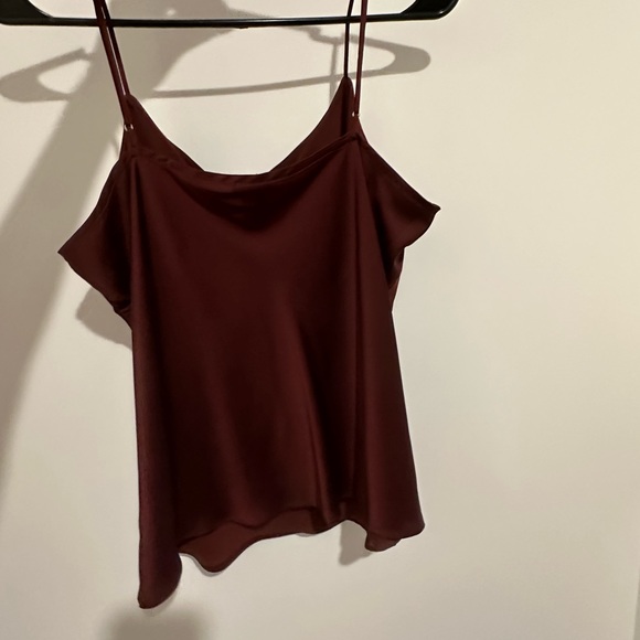 Satin scoop neck downtown cami size M color Rum Raisin! - Picture 6 of 9